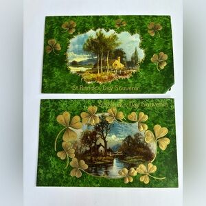Pair of Vintage St Patrick’s Day Souvenir Postcards